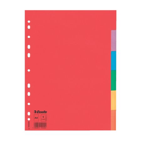 Rozdružovač A4 kartonový Esselte - barevný / 6 listů
