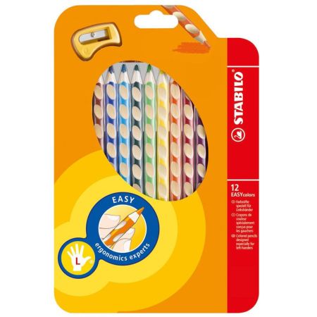 Pastelky STABILO® EASYcolors trojhranné / 12 barev / pro leváky Pastelky STABILO® EASYcolors trojhranné / 12 barev / pro leváky