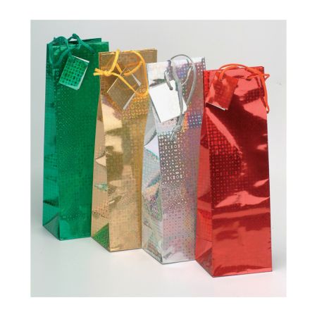 Dárková taška na lahev - Exclusiv mix / 12,3 cm x 36 cm