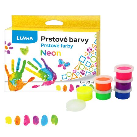 Prstové barvy LUMA Neon - 6 barev Prstové barvy LUMA Neon - 6 barev