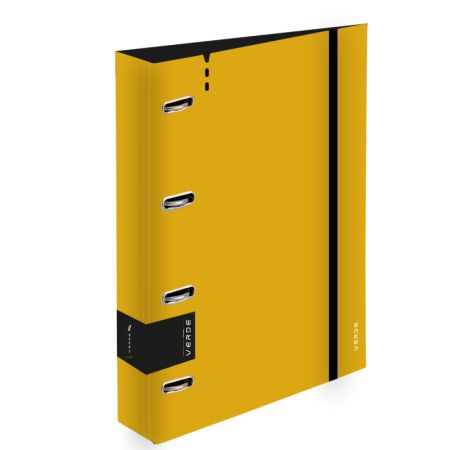 Pořadač A4 kroužkový VERDE - 4 kroužek / hořčicová Pořadač A4 kroužkový VERDE - 4 kroužek / hořčicová