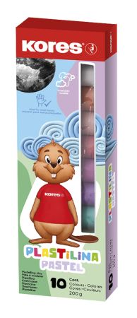 Plastelína Kores - 10 pastelových barev / 200 g Plastelína Kores - 10 pastelových barev / 200 g
