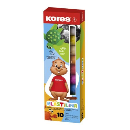 Plastelína Kores - 10 barev / 200 g Plastelína Kores - 10 barev / 200 g