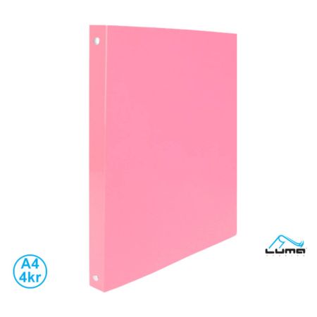Desky kroužkové A4 LUMA / 4-kroužek / pastelově růžová