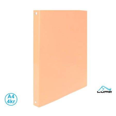 Desky kroužkové A4 LUMA / 4-kroužek / pastelově oranžová Desky kroužkové A4 LUMA / 4-kroužek / pastelově oranžová