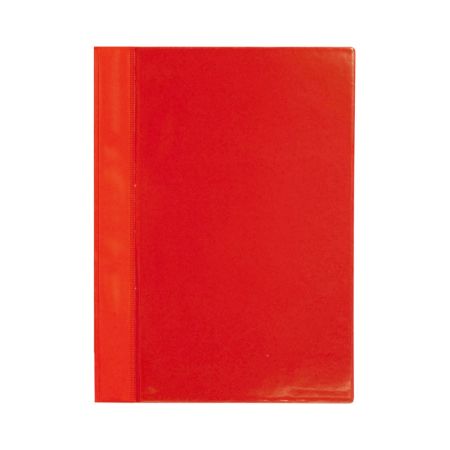 Rychlovazač A4 plastový s kapsou - červená