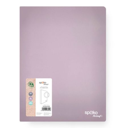 Desky A4 kroužkové Spoko ReLeaf Soft touch - levandulová Desky A4 kroužkové Spoko ReLeaf Soft touch - levandulová