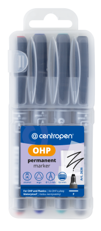 Popisovač Centropen Permanent OHP 2634 / sada 4 ks Popisovač Centropen Permanent OHP 2634 / sada 4 ks