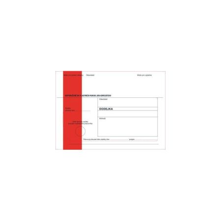 Obálky B6 s dodejkou samopropisovací - s červeným pruhem / 1000 ks Obálky B6 s dodejkou samopropisovací - s červeným pruhem / 1000 ks