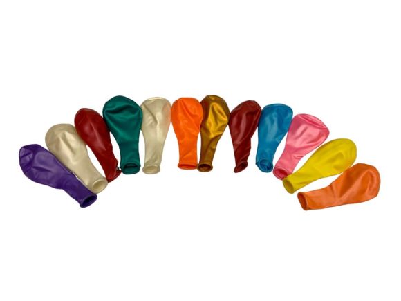 Balónek nafukovací 23 cm - metalické / 12ks