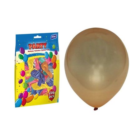 Balónek nafukovací 23 cm - metalický / 100 ks Balónek nafukovací 23 cm - metalický / 100 ks
