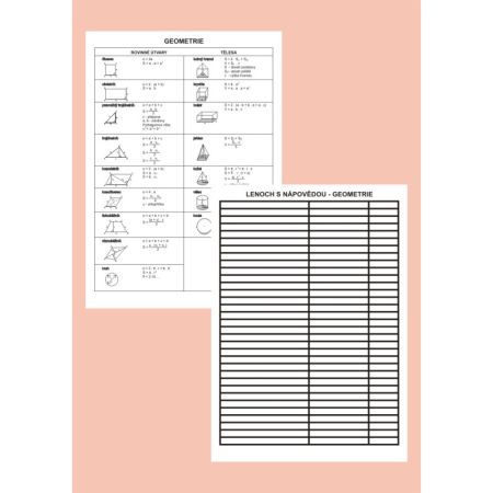 Podložka s nápovědou geometrie A4 lamino