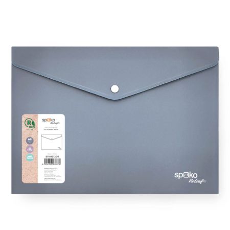 Spisové desky s drukem Spoko ReLeaf Soft touch - A5 / šedomodrá Spisové desky s drukem Spoko ReLeaf Soft touch - A5 / šedomodrá