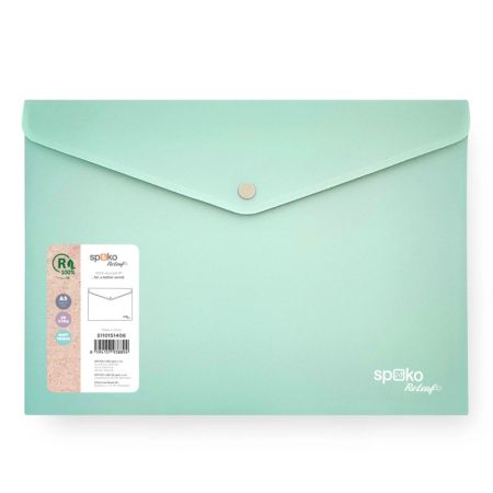 Spisové desky s drukem Spoko ReLeaf Soft touch - A5 / mentolofá Spisové desky s drukem Spoko ReLeaf Soft touch - A5 / mentolofá