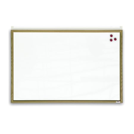 Tabule bílá magnetická v dřevěném rámu - 40 x 60 cm