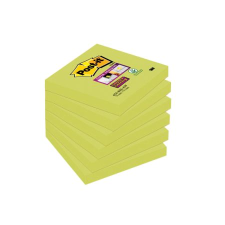 Samolepicí bločky Post-it silně lepící - 76 mm x 76 mm / 90 lístků / neon zelená Samolepicí bločky Post-it silně lepící - 76 mm x 76 mm / 90 lístků / neon zelená