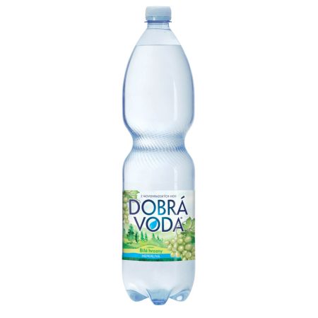 Dobrá voda s příchutí - bílé hrozny / neperlivá / 1,5 l Dobrá voda s příchutí - bílé hrozny / neperlivá / 1,5 l