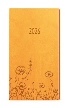 Diář VIVELLA s ražbou - týdenní kapesní / okrová / louka