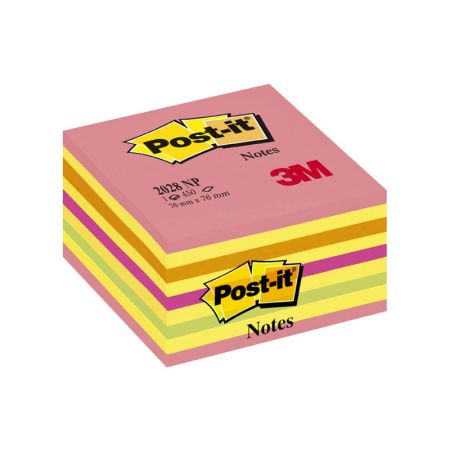 Samolepicí bločky Post-it kostky - růžová, žlutá, oranžová, zelená / 450 lístků Samolepicí bločky Post-it kostky - růžová, žlutá, oranžová, zelená / 450 lístků