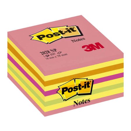 Samolepicí bločky Post-it kostky - růžová, žlutá, oranžová, zelená / 450 lístků Samolepicí bločky Post-it kostky - růžová, žlutá, oranžová, zelená / 450 lístků