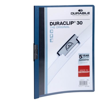 Desky A4 Duraclip - kapacita 30 listů / modrá Desky A4 Duraclip - kapacita 30 listů / modrá