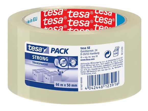 Balicí pásky Tesa Strong NEHLUČNÉ - 48 mm x 66 m / transparentní