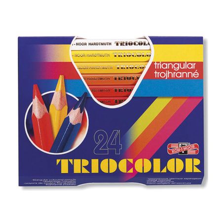 Pastelky Koh-i-noor Triocolor silné / trojhranné / 24ks Pastelky Koh-i-noor Triocolor silné / trojhranné / 24ks