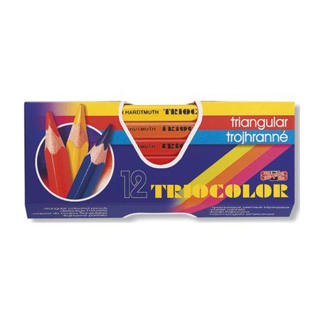 Pastelky Koh-i-noor Triocolor silné / trojhranné / 12ks Pastelky Koh-i-noor Triocolor silné / trojhranné / 12ks