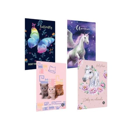 Desky na písmena ABC / A4 / mix pro holky Desky na písmena ABC / A4 / mix pro holky