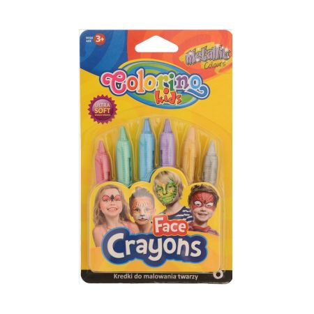 Obličejové barvy - 6 ks / metalické Obličejové barvy - 6 ks / metalické