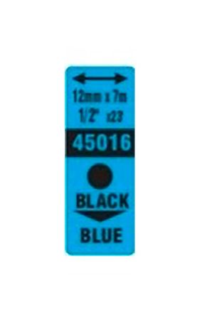 Pásky D1 standardní - 12 mm x 7 m / černý tisk / modrá páska