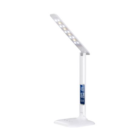 Lampa LED stmívatelná s displejem - lesklá bílá Lampa LED stmívatelná s displejem - lesklá bílá