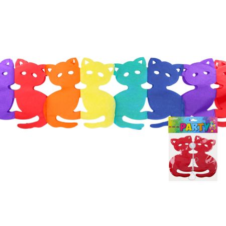 Girlanda papírová - kočka / 3 m Girlanda papírová - kočka / 3 m