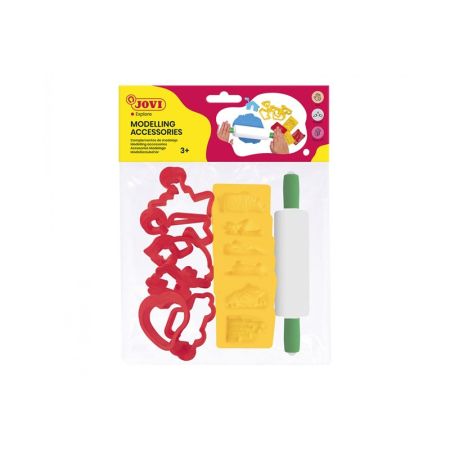 Pomůcky na modelování JOVI - 12 ks vykrajovátek + váleček Pomůcky na modelování JOVI - 12 ks vykrajovátek + váleček