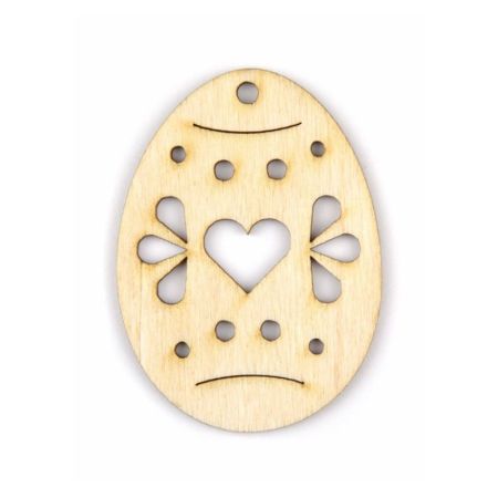 Velikonoční dřevěný výřez - vajíčko srdíčko 5,1 x 7 cm Velikonoční dřevěný výřez - vajíčko srdíčko 5,1 x 7 cm