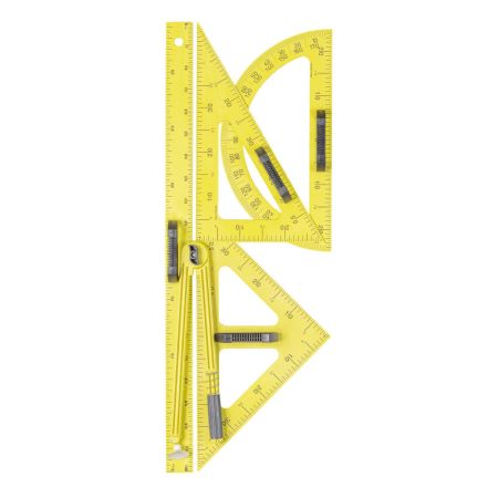 Potřeby na školní tabuli WISSNER - sada 5 ks / žlutá Potřeby na školní tabuli WISSNER - sada 5 ks / žlutá