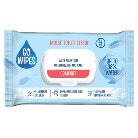 Papír toaletní vlhčený GoWipes Comfort / 44 ks Papír toaletní vlhčený GoWipes Comfort / 44 ks