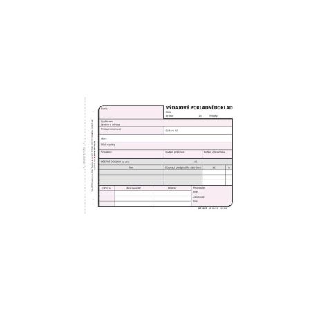 Optys 1037 výdajový pokladní doklad 100 listů A6 Optys 1037 výdajový pokladní doklad 100 listů A6