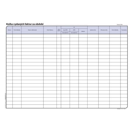 Optys 1010 kniha faktur vydaných 32 listů A4