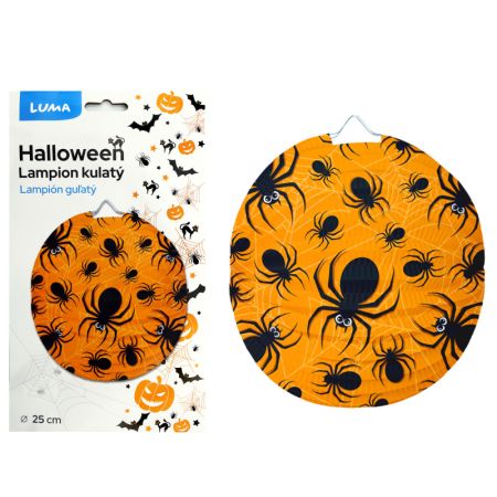 Lampion kulatý 25cm - pavouk Lampion kulatý 25cm - pavouk