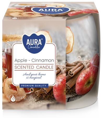 Vonná svíčka vánoční - Jablko a skořice