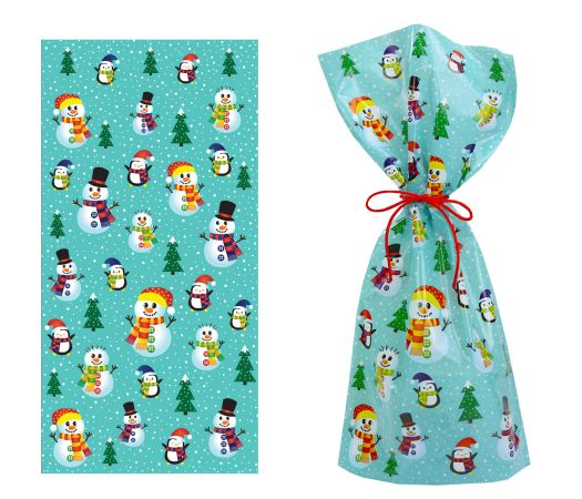Sáčky vánoční - Sněhulák 20 x 40 cm