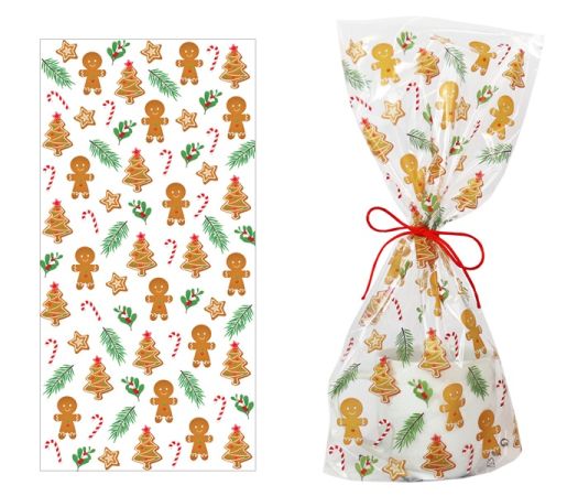 Sáčky vánoční - Perníček 20 x 40 cm