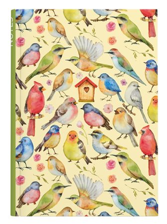 Kniha záznamní A5 - linka / 100 l / ptáčci