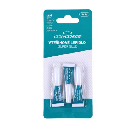 Vteřinové lepidlo Concorde - 3 x 1 g Vteřinové lepidlo Concorde - 3 x 1 g
