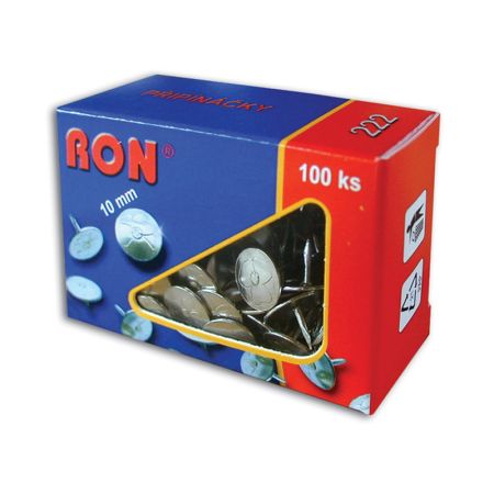Připínáčky RON - 222 / 100 ks, velikost 10 / 8 Připínáčky RON - 222 / 100 ks, velikost 10 / 8
