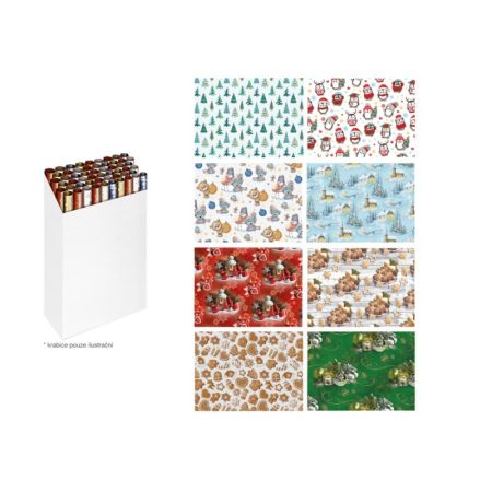 Vánoční balicí papír - mix motivů / 70 x 100 cm / 2 ks Vánoční balicí papír - mix motivů / 70 x 100 cm / 2 ks