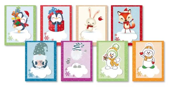 Jmenovky na dárky dětské - samolepící / mix motivů Jmenovky na dárky dětské - samolepící / mix motivů