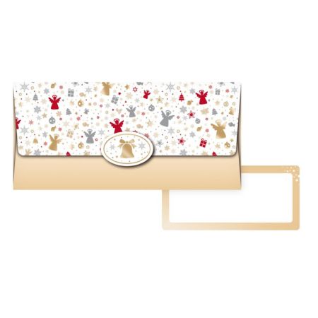 Vánoční obálka na peníze - béžová