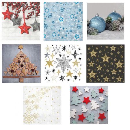 Vánoční ubrousky 20ks / 3 vrs. / mix Vánoční ubrousky 20ks / 3 vrs. / mix